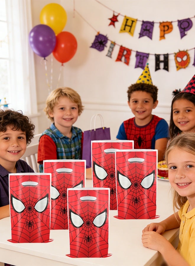 SPIDERMAN 20PCS Blue Spider-Man Themed Birthday Party Supplies, Cartoon Candy Bag, Tote Bag, Kids Gift Bag, Adult Birthday Party Decorations, Red - Image 4